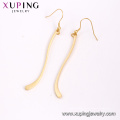 E-668 xuping populares 24k color oro acero inoxidable señoras de moda pendientes de gota